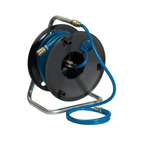 Druckluft-Schlauchtrommel 20m - PVC Schlauch Ø 15x9mm mit Kupplung NW 7,2